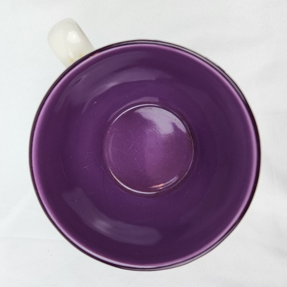 ☕️Starbucks 2006 Embossed Ivory & Purple Floral 9oz Teacup/Mug - Picture 6 of 12